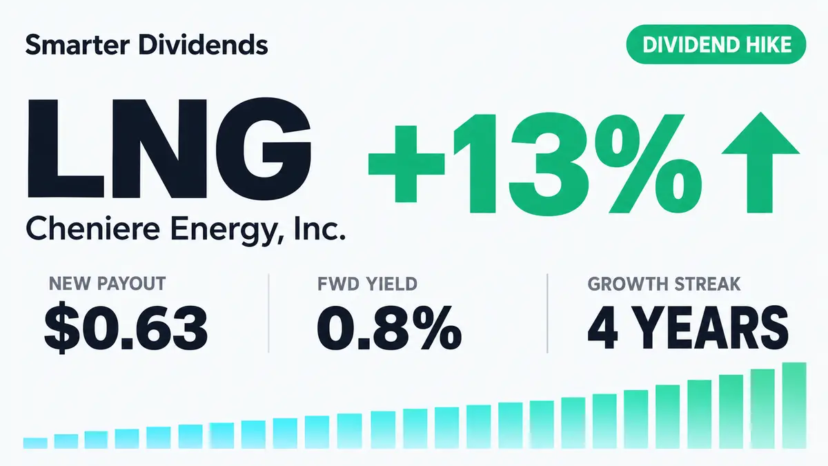 Cheniere Energy Raises Quarterly Dividend 12.6% to $0.625