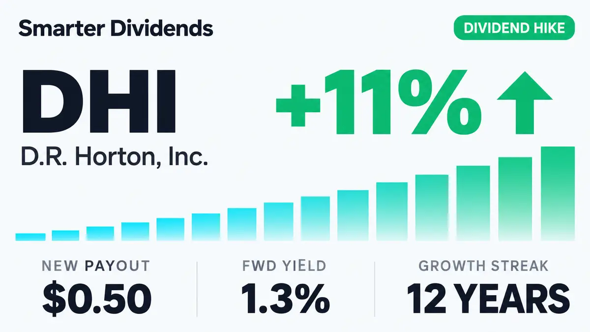D.R. Horton Raises Quarterly Dividend 11.1% to $0.50
