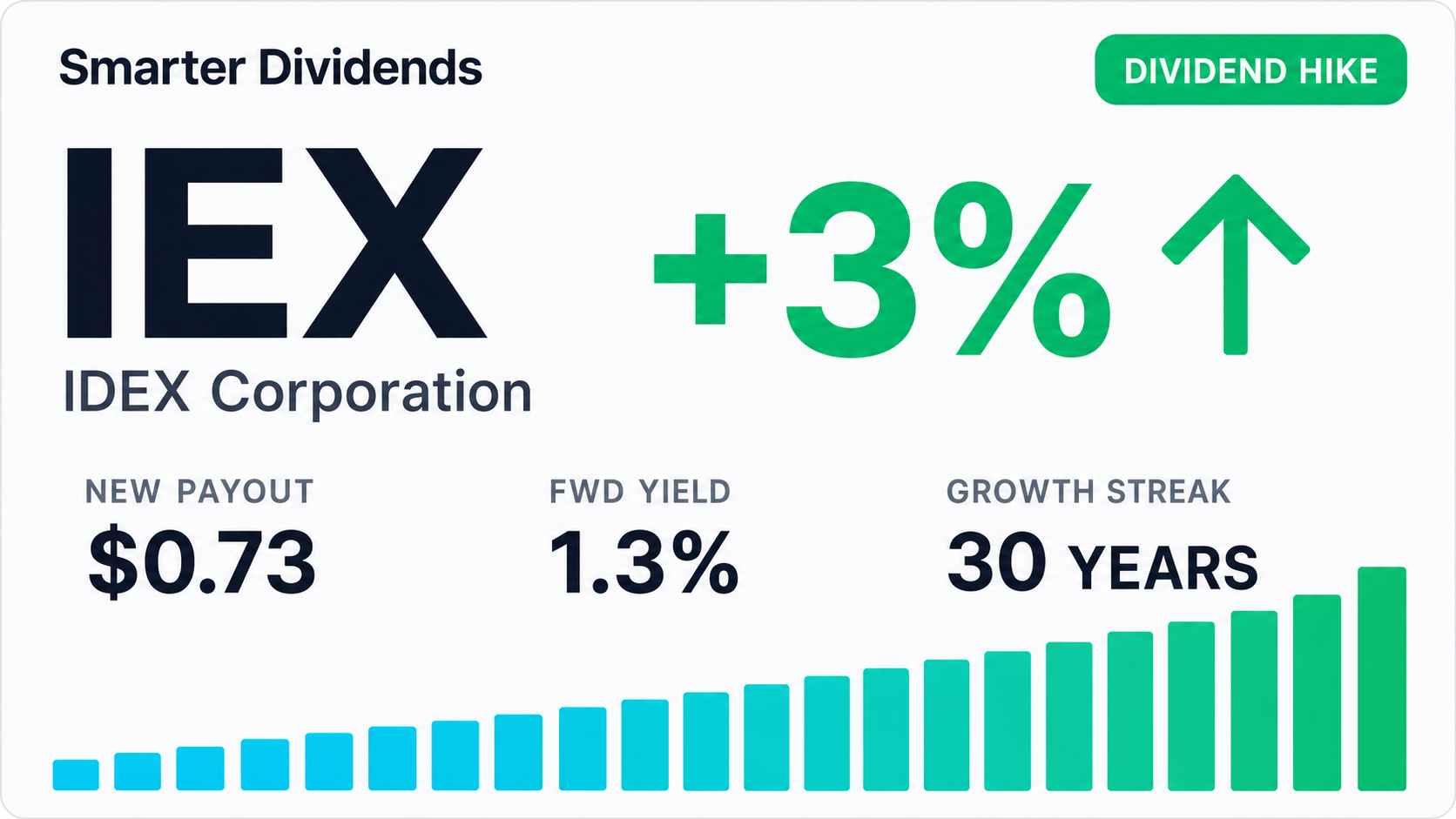 IDEX Corporation Raises Dividend for 30th Straight Year