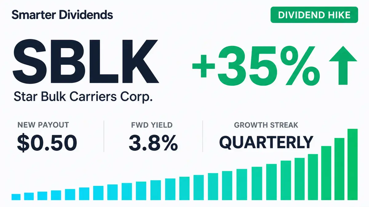 Star Bulk Raises Quarterly Dividend 35.1% to $0.50