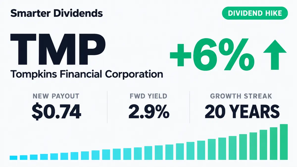 Tompkins Financial Raises Quarterly Dividend 5.7% to $0.74