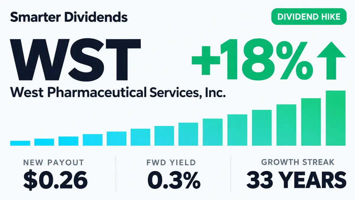 West Pharmaceutical Raises Dividend 18.2% to $0.26